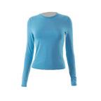 Crewneck solid long sleeve top