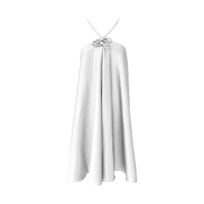 Cross back solid halter bowknot applique mini dress
