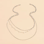 Faux Pearl Layered Choker Necklace