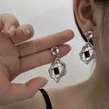 Stone Pendant Irregular Earrings