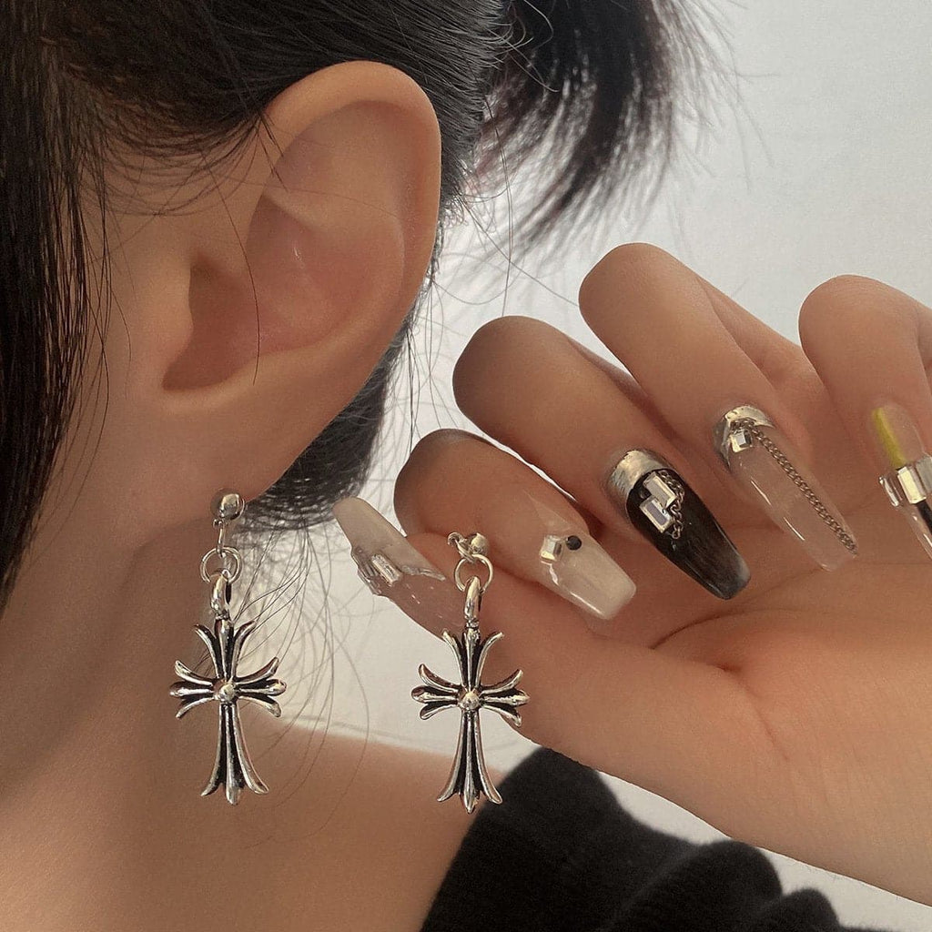 Cross Pendant Earrings
