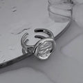 Gerüschter, massiver offener Ring 