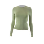 Crewneck solid long sleeve top