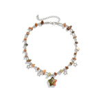 Star Stone Beaded Choker Necklace