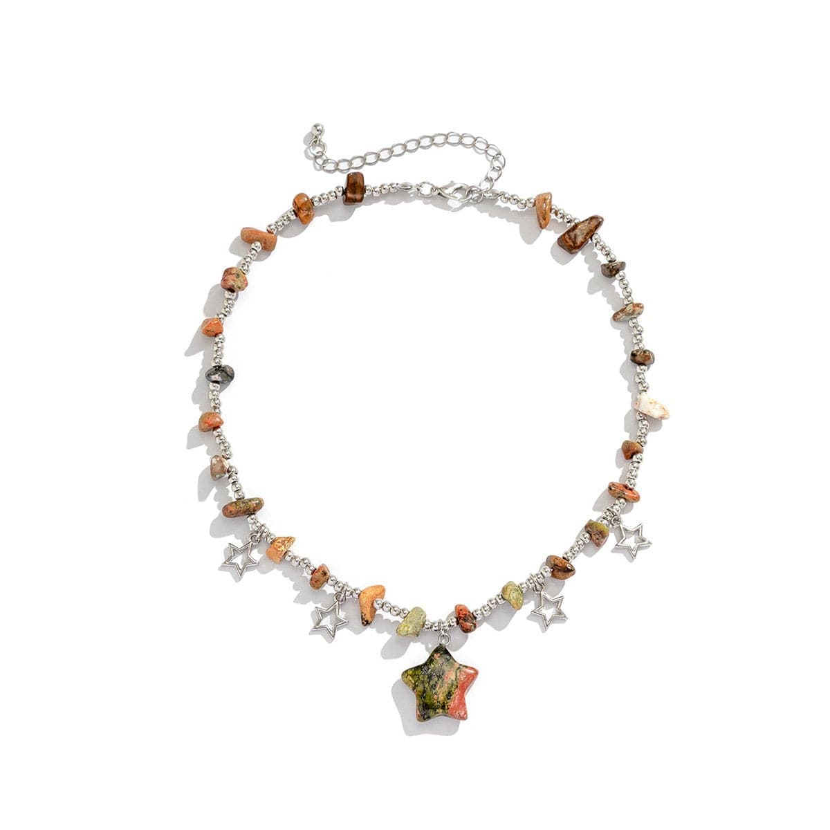 Star Stone Beaded Choker Necklace