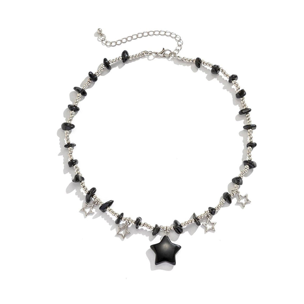 Star Stone Beaded Choker Necklace