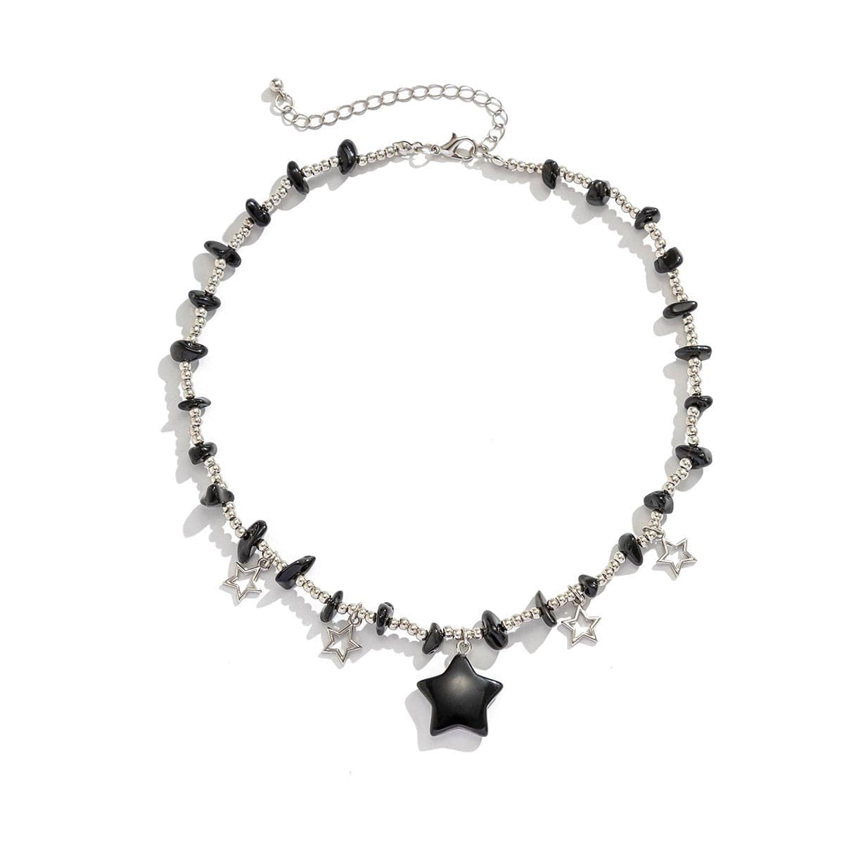 Star stone beaded choker necklace