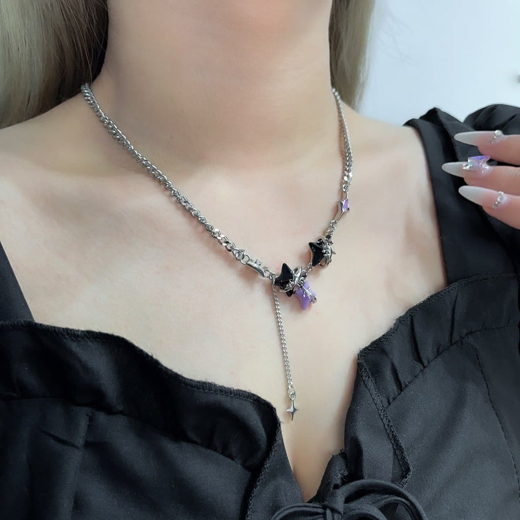 Star Pendant Irregular Multicolor Necklace