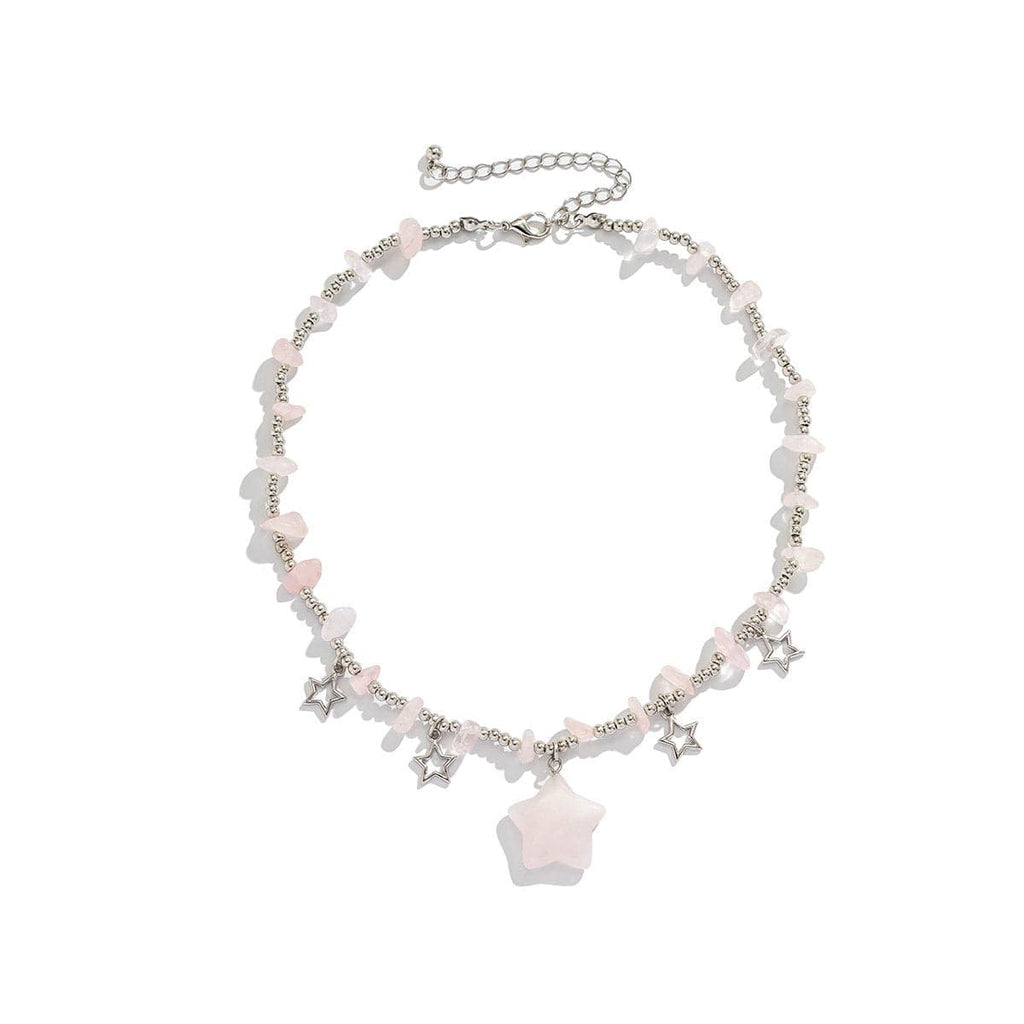 Star Stone Beaded Choker Necklace