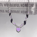 Heart Pendant Multicolor Necklace