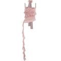 Smocked flower applique ruffle solid ribbon backless cami top