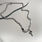 Star Pendant Pearl Irregular Necklace