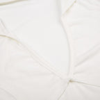 Long sleeve v neck stitch hoodie solid crop top