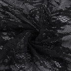 Flared sleeve lace see through solid irregular top
