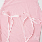 Sheer mesh see through bowknot sleeveless crewneck top