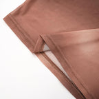Maglia a maniche lunghe trasparente con patchwork in maglia a contrasto 