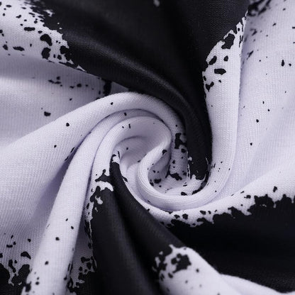 Top corto a maniche corte con scollo rotondo e motivo a cuore a contrasto 
