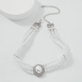 Pearl Beaded Layered Choker Necklace