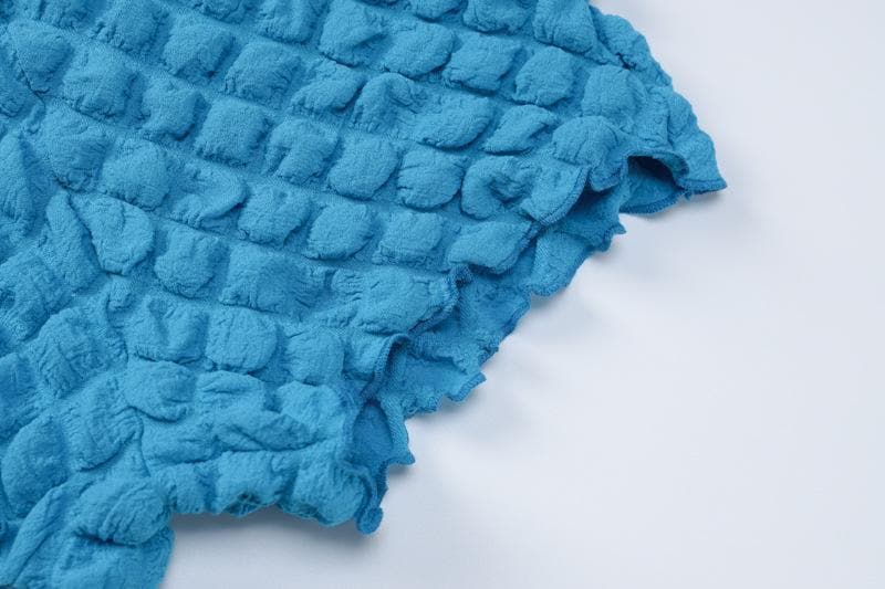 Neckholder-Hose mit überkreuzter Vorderseite, ausgehöhlter Rückenpartie, Waffelstruktur 