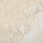 Irregular lace ruffle solid midi skirt