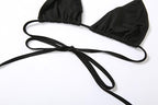 Rückenfreies Hosenset zum Selbstbinden mit Neckholder und Blumenapplikation