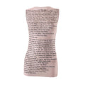 Sleeveless crewneck sheer mesh contrast print see through top