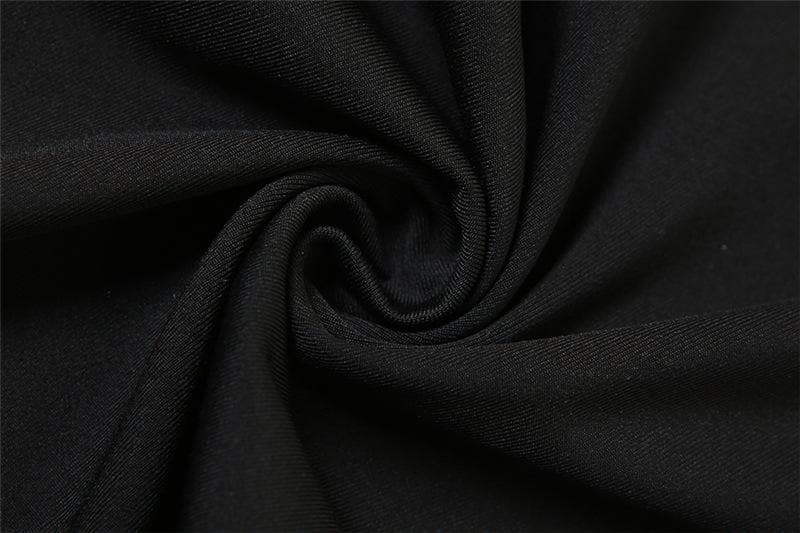 Netz-Patchwork-Set mit einfarbiger, ausgehöhlter, rückenfreier Neckholder-Hose 