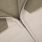 Stitch star patchwork drawstring pocket zip-up hoodie coat - Final Sale