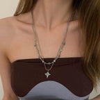Star Irrgular Pendant 2 Pcs Choker Necklace