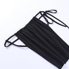 Completo pantaloni canotta con lacci e schiena scoperta con incrocio sul davanti