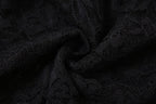 Lace see through self tie v neck sleeveless ruffle mini skirt set