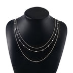 Faux Pearl Layered Choker Necklace