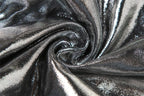 Metallic-Overall mit Reißverschluss und langen Ärmeln, Netz-Patchwork und hohem Kragen 