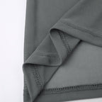 Top a collo alto con maniche lunghe e rete trasparente 