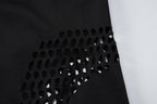 Ausgehöhlter, einfarbiger, rückenfreier Jumpsuit mit U-Ausschnitt zum Selbstbinden 