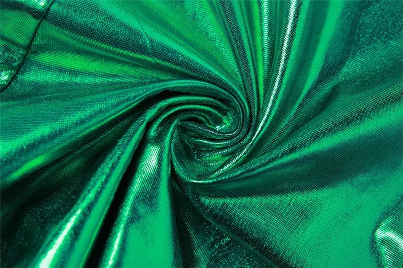 Neckholder-Strampler mit V-Ausschnitt und Rückenausschnitt zum Selbstbinden in Metallic