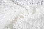Crochet contrast off shoulder halter gloves ruched crop top