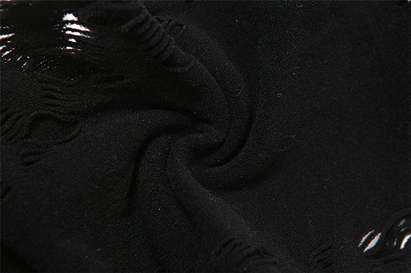 Durchsichtiger Netz-Strampler mit kurzen Ärmeln und Aussparungen 