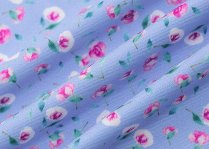 Rückenfreies Camisole-Maxikleid mit Blumenmuster und Wasserfallausschnitt in Kontrastfarbe 