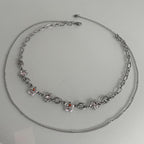 Flower Multicolor Layered Choker Necklace