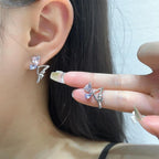 Stone Multicolor Butterfly Earrings