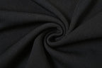 Top corto a maniche corte con scollo rotondo e ricamo "R" 