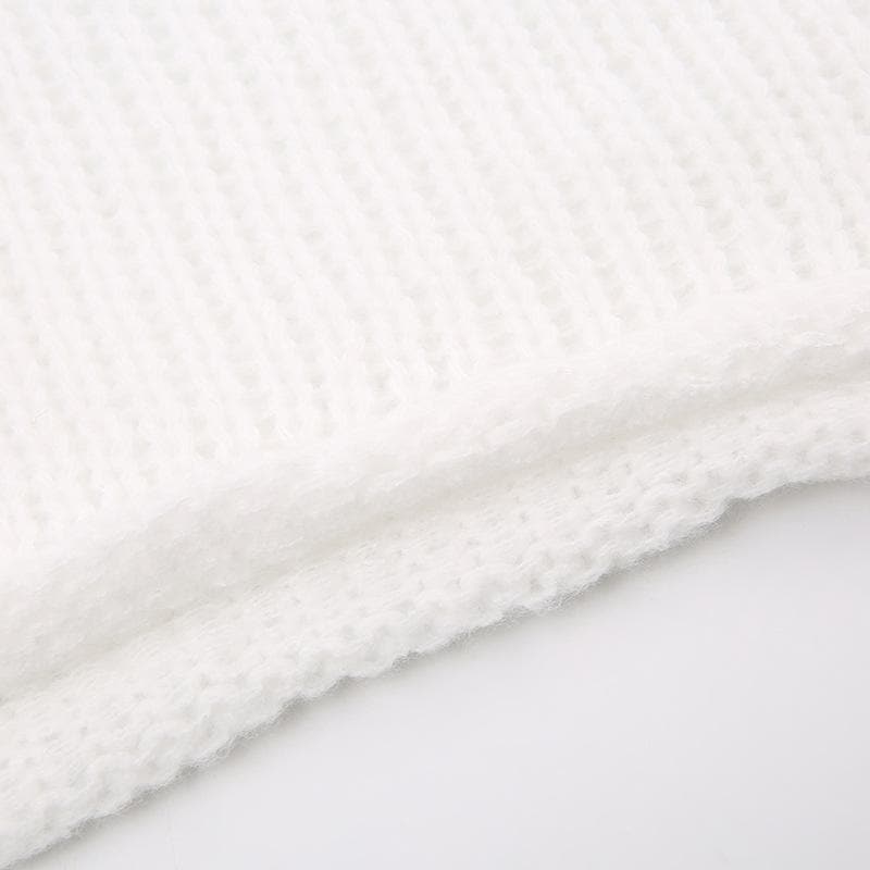 Top senza maniche in maglia con fiocco e schiena scoperta 