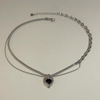 Heart Irrgular Pendant Choker Necklace