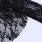 Flared sleeve ruched lace solid shrug top