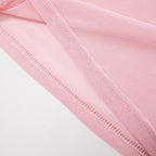 Sheer mesh see through bowknot sleeveless crewneck top