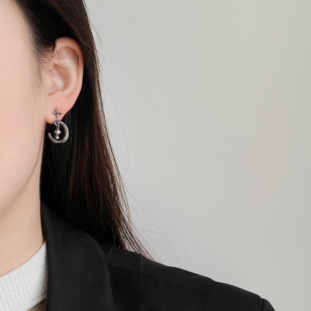 Moon Pendant Earrings