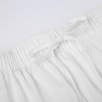 Slit lace hem patchwork solid ruched midi skirt