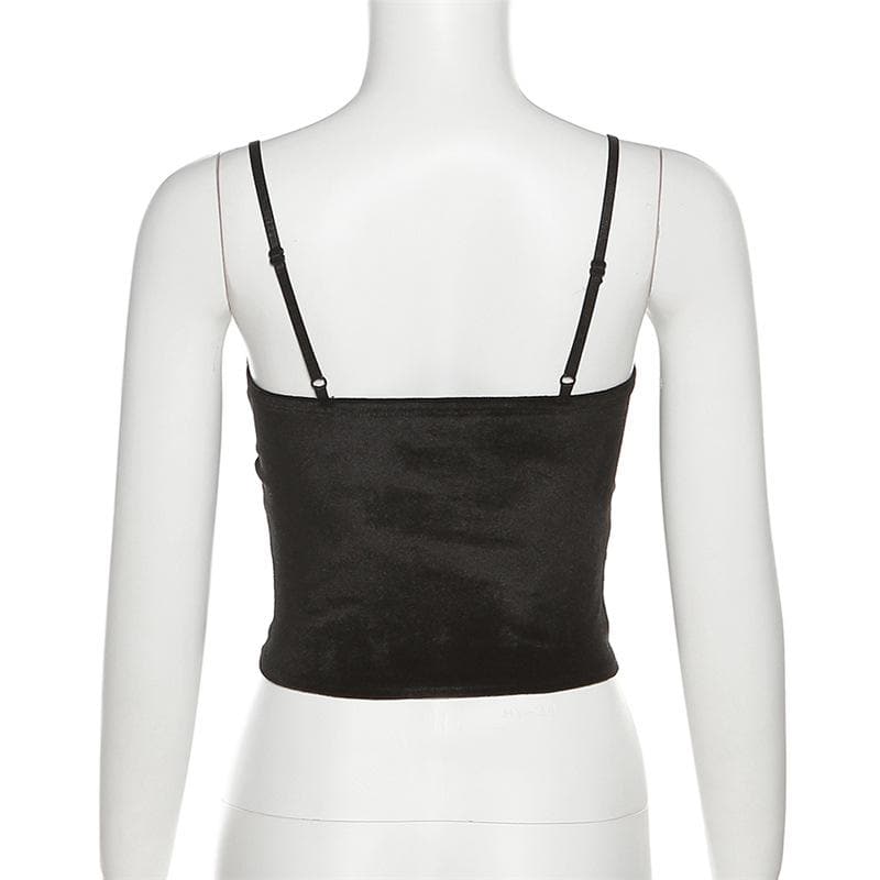 Ruched mesh corset solid velvet cami crop top