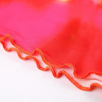 Minigonna tie-dye con coulisse, annodata, arricciata, con lacci autobloccanti 